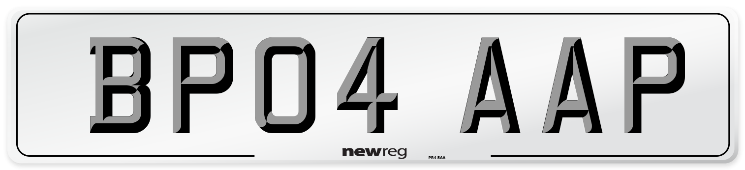 BP04 AAP Number Plate from New Reg